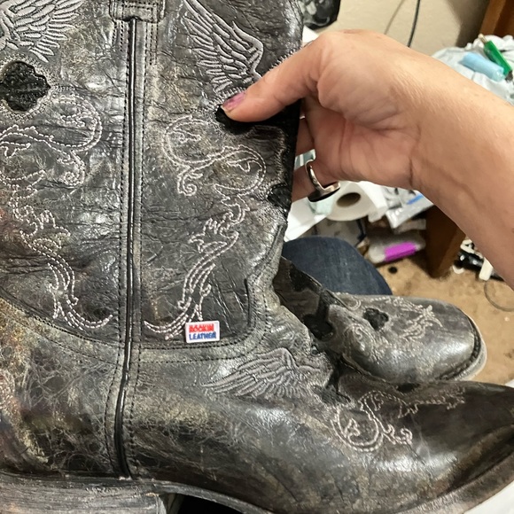 Rockin Leather Boots barely worn - Picture 2 of 5